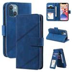 For iPhone 13 Skin Feel Horizontal Flip Leather Phone Case(Blue)