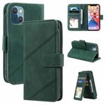 For iPhone 13 mini Skin Feel Horizontal Flip Leather Phone Case (Green)