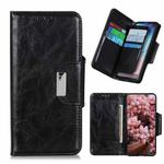 For Motorola Moto E40 / E30 / E20 Crazy Horse Texture Magnetic Buckle Flip Leather Phone Case with 6-Card Slots(Black)