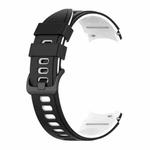 For Samsung Galaxy Watch4 Classic 42mm / 46mm Two-color Silicone Strap Watch Band(Black White)