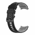 For Samsung Galaxy Watch4 Classic 42mm / 46mm Two-color Silicone Strap Watch Band(Black Grey)