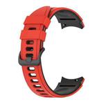 For Samsung Galaxy Watch4 Classic 42mm / 46mm Two-color Silicone Strap Watch Band(Red Black)