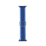 Adjustable Striped Woven Nylon Strap Watch Band For Apple Watch Series 8&7 41mm / SE 2&6&SE&5&4 40mm / 3&2&1 38mm(Blue)
