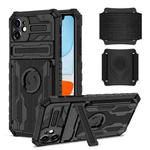 For iPhone 11 Kickstand Detachable Armband Phone Case (Black)