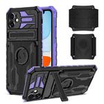 For iPhone 11 Kickstand Detachable Armband Phone Case (Purple)
