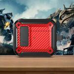 Bumblebee Carbon Fiber Earphone Protective Case with Switch For AirPods 3(Black Red)