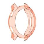 For Xiaomi Watch Color 2 Half Coverage Hollowed TPU Protective Case(Transparent Pink)