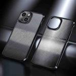 Ice Crystal Carbon Fiber Phone Case For iPhone 13(Black)