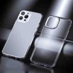 Ice Crystal Carbon Fiber Phone Case For iPhone 13 Pro Max(Transparent)