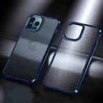 Ice Crystal Carbon Fiber Phone Case For iPhone 12 Pro Max(Blue)