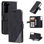 For Samsung Galaxy S22 5G Skin Feel Splicing Horizontal Flip Leather Phone Case(Black)