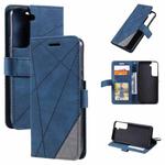 For Samsung Galaxy S22+ 5G Skin Feel Splicing Horizontal Flip Leather Phone Case(Blue)