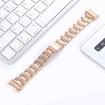 For Samsung Galaxy Watch4 40mm / 44mm Three-bead Small Waist Steel Strap Watch Band(Rose Gold)