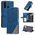 For vivo Y17 / Y3s / Y15 / Y12 / Y11 2019 Skin Feel Splicing Horizontal Flip Leather Phone Case(Blue)