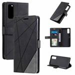 For vivo Y72 5G / Y52 5G / iQOO Z3 Skin Feel Splicing Horizontal Flip Leather Phone Case(Black)