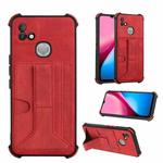 Dream Card Holder Leather Phone Case For Infinx Hot 10i(Red)