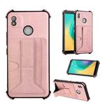 Dream Card Holder Leather Phone Case For Tecno Pop 4(Rose Gold)