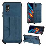 Dream Card Holder Leather Phone Case For Tecno Pova 2(Blue)