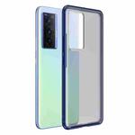 For vivo X70 Four-corner Shockproof TPU + PC Protective Phone Case(Blue)