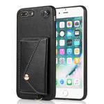 For iPhone SE 2022 / SE 2020 / 8 / 7 Crossbody Wallet Card Bag Phone Case(Black)