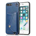Crossbody Wallet Card Bag Phone Case For iPhone 8 Plus / 7 Plus(Blue)