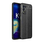 For OPPO K9s Litchi Texture TPU Shockproof Phone Case(Black)