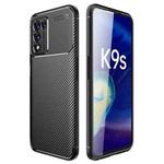For OPPO K9s Carbon Fiber Texture Shockproof TPU Phone Case(Black)