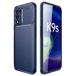 For OPPO K9s Carbon Fiber Texture Shockproof TPU Phone Case(Blue)