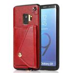 For Samsung Galaxy S9 Crossbody Wallet Card Bag Phone Case(Red)