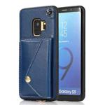 For Samsung Galaxy S9 Crossbody Wallet Card Bag Phone Case(Blue)