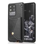 For Samsung Galaxy S20 Crossbody Wallet Card Bag Phone Case(Black)
