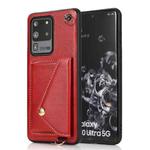 For Samsung Galaxy S20 Crossbody Wallet Card Bag Phone Case(Red)