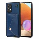 For Samsung Galaxy A32 4G Crossbody Wallet Card Bag Phone Case(Blue)