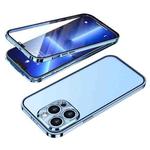 For iPhone 13 Pro Buckle Installation Double-sided Protective Phone Case (Blue)