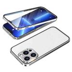 Buckle Installation Double-sided Protective Phone Case For iPhone 13 Pro Max(Silver)
