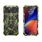 Sports Car Metal + Silicone Anti-fall Shockproof Anti-scratch Phone Case For iPhone 13(Camouflage)