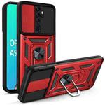 For OPPO A9 2020/A5 2020 Sliding Camera Cover Design TPU+PC Phone Protective Case(Red)