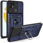 For OPPO Realme C21/C20/C11 2021 Sliding Camera Cover Design TPU+PC Phone Protective Case(Blue)