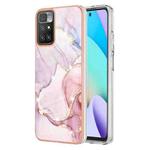 For Xiaomi Redmi 10 Electroplating Marble IMD TPU Phone Case(Rose Gold 005)