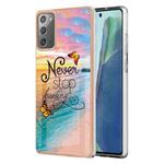 For Samsung Galaxy Note20 Electroplating IMD TPU Phone Case(Dream Butterfly)