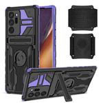 For Samsung Galaxy Note20 Ultra Kickstand Detachable Armband Phone Case(Purple)