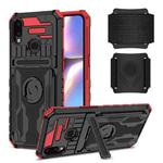 For Samsung Galaxy A10s Kickstand Detachable Armband Phone Case(Red)