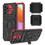For Samsung Galaxy A32 4G Kickstand Detachable Armband Phone Case(Red)