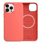 For iPhone 13 WiWU Magsafe Magnetic Silicone Phone Case(Pink Pomelo)