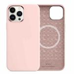 For iPhone 13 Pro WiWU Magsafe Magnetic Silicone Phone Case (Chalk Pink)