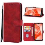 Leather Phone Case For TCL 205(Red)