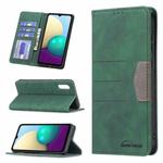 For Samsung Galaxy A02 Magnetic Splicing Leather Phone Case(Green)