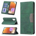 For Samsung Galaxy A32 4G Magnetic Splicing Leather Phone Case(Green)