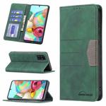 For Samsung Galaxy A71 Magnetic Splicing Leather Phone Case(Green)