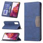 For Samsung Galaxy S20 FE Magnetic Splicing Leather Phone Case(Blue)